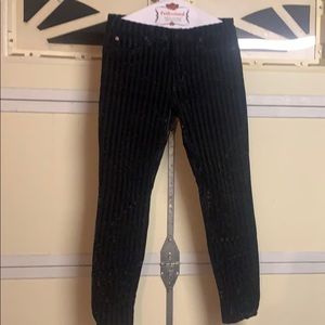 Hudson women’s blk on blk striped pants